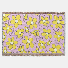 Blume in Gelb und Rosa Decke