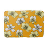 Blume in Gelb und Weiß Badematte (Vorderseite)