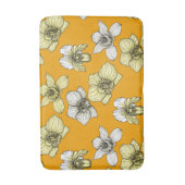 Blume in Gelb und Weiß Badematte (Vorderseite Vertikal)