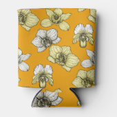 Blume in Gelb und Weiß Dosenkühler (Vorderseite)