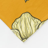 Blume in Gelb und Weiß Fleecedecke (Ecke)