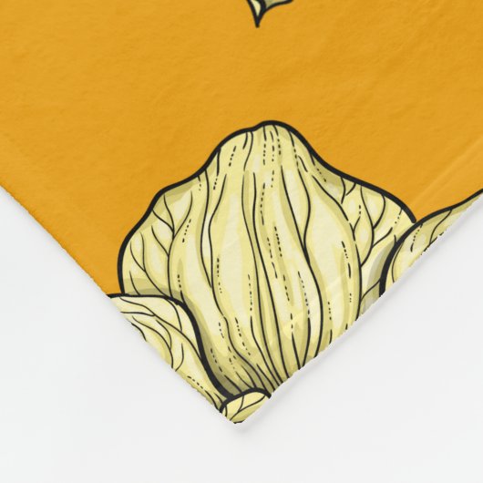 Blume in Gelb und Weiß Fleecedecke (Ecke)