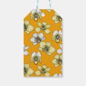 Blume in Gelb und Weiß Geschenkanhänger (Rückseite)
