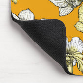 Blume in Gelb und Weiß Mousepad (Ecke)