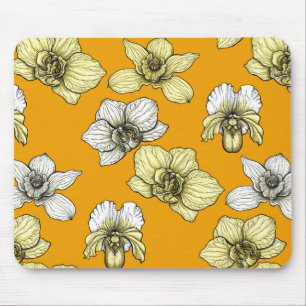 Blume in Gelb und Weiß Mousepad