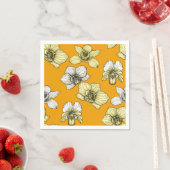 Blume in Gelb und Weiß Serviette (Beispiel)
