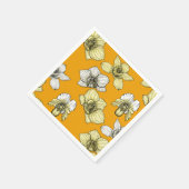 Blume in Gelb und Weiß Serviette (Ecke)