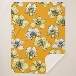 Blume in Gelb und Weiß Sherpadecke