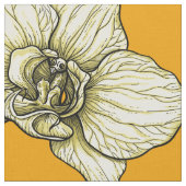 Blume in Gelb und Weiß Stoff (Nahaufnahme)