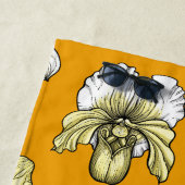 Blume in Gelb und Weiß Strandtuch (Beispiel)