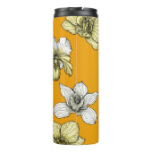 Blume in Gelb und Weiß Thermosbecher (Rückseite)