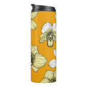 Blume in Gelb und Weiß Thermosbecher (Nach rechts gedreht)