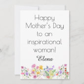 Blume in Gelbfärbung Feiertagskarte (Vorderseite)