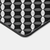 Blume in Geometrie, grau Schreibtischunterlage (Ecke)