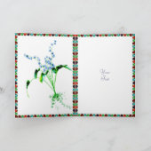 Blume in Glitzern Dankeskarte (Innenseite)