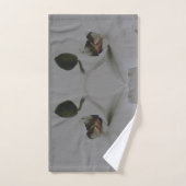 Blume in Grau Badhandtuch Set (Handtuch)