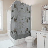 Blume in Grau Duschvorhang (Beispiel)