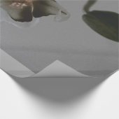 Blume in Grau Geschenkpapier (Ecke)