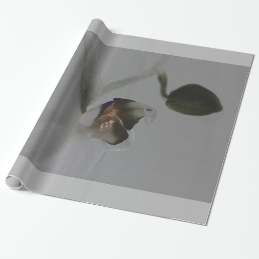 Blume in Grau Geschenkpapier (Ungerollt)