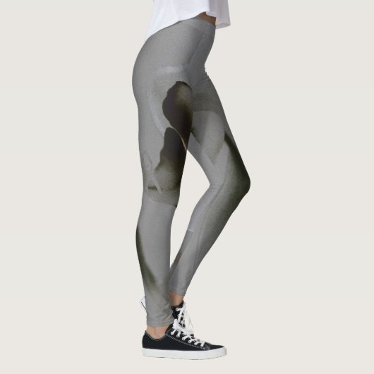 Blume in Grau Leggings (Rechts)