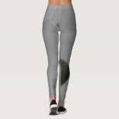 Blume in Grau Leggings (Rückseite)