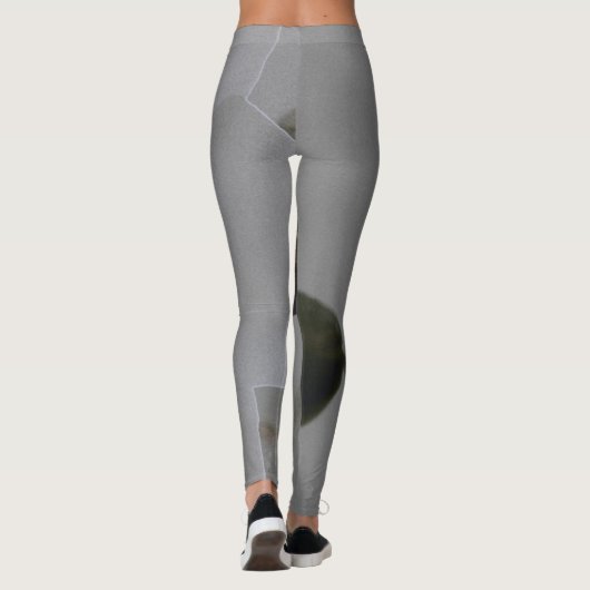 Blume in Grau Leggings (Rückseite)