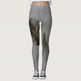 Blume in Grau Leggings