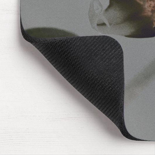 Blume in Grau Mousepad (Ecke)