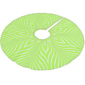 Blume in grün und weiß gestrichen polyester weihnachtsbaumdecke (Schrägansicht)