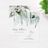 Blume in Grün und Weiß mit Ohrensichtkarte (Schreibtisch)