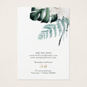 Blume in Grün und Weiß mit Ohrensichtkarte (Rückseite)