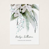 Blume in Grün und Weiß mit Ohrensichtkarte (Vorderseite)