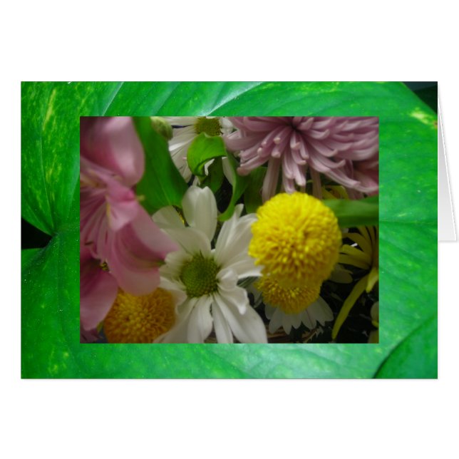 Blume in Grüntönen (Vorderseite (Horizontal))