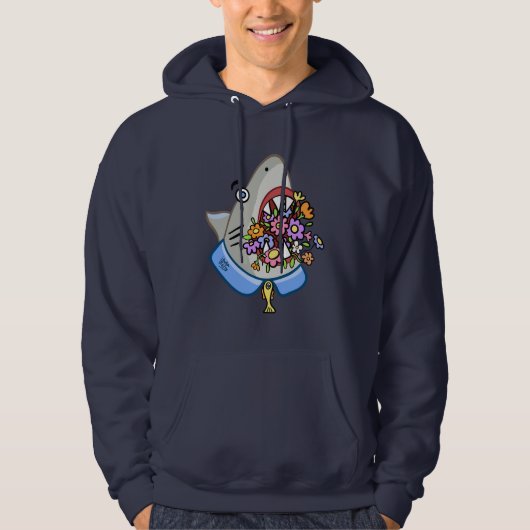 Blume in Haien Hoodie (Vorderseite)