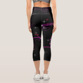 Blume in heiß rosa capri leggings (Rückseite)