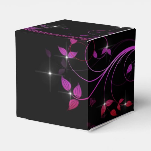 Blume in Heiß-Rosa Geschenkschachtel (Rückseite)