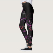 Blume in Heiß-Rosa Leggings (Links)