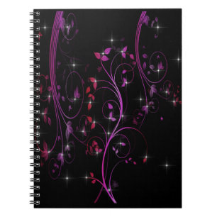 Blume in Heiß-Rosa Notizblock