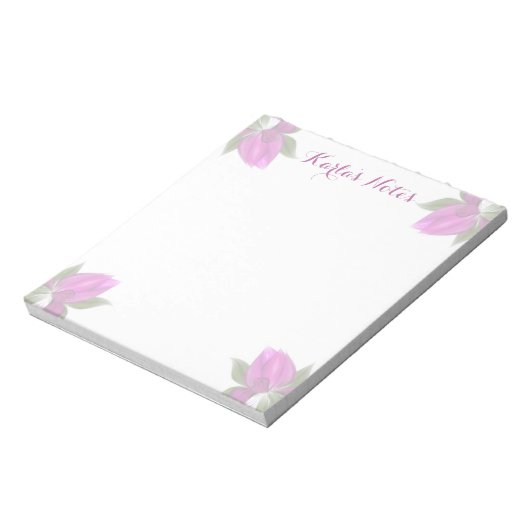 Blume in Heiß-Rosa Notizblock (Rotiert)