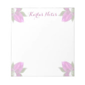 Blume in Heiß-Rosa Notizblock (Vorderseite)