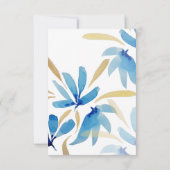 Blume in hellblau und goldfarben (Rückseite)