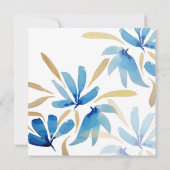 Blume in hellblau und goldfarben (Rückseite)