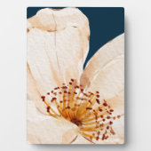 Blume in hellen Farben mit dunklem Ozeanhintergrun Fotoplatte (Vorderseite)