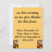 Blume in Herbstfarben - Einladung (Rückseite)