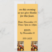 Blume in Herbstfarben - Einladung (Rückseite)