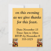 Blume in Herbstfarben - Einladung (Rückseite)