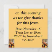 Blume in Herbstfarben - Einladung (Rückseite)