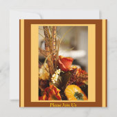 Blume in Herbstfarben - Einladung (Vorderseite)