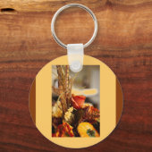 Blume in Herbstfarben - Schlüsselanhänger (Vorderseite)