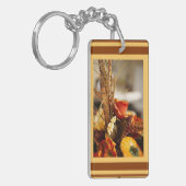 Blume in Herbstfarben - Schlüsselanhänger (Vorderseite links)